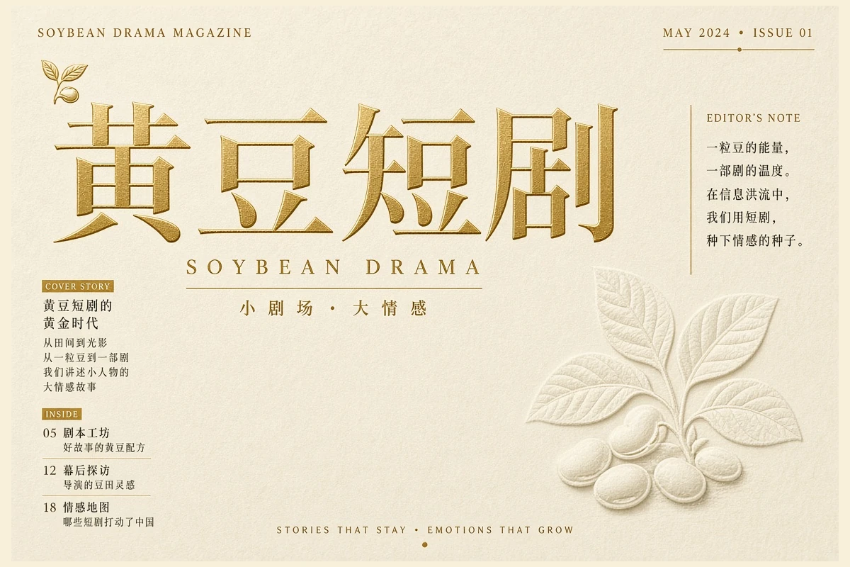 黄豆短剧品牌阅读主题原创视觉